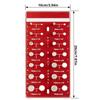 Red Metric Thread Gauge Multiple Thread Pitches Included Lightweight Portable Tool Compact Storage Design For Bolts And Nuts