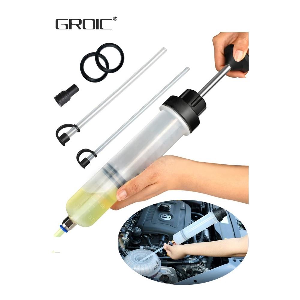 

200cc Fluid Extractor Automotive Fluid Extractor Pump Oil Extractor/Oil Syringe Manual Fuel Suction & Filler Fluid Change Evacuator Auto Car Brake Fl