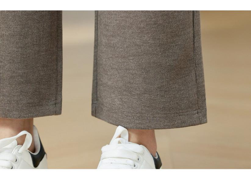 Women's Spring/Autumn 2025 Long Sleeve Lapel Sweatshirt & Straight Leg Pants Set