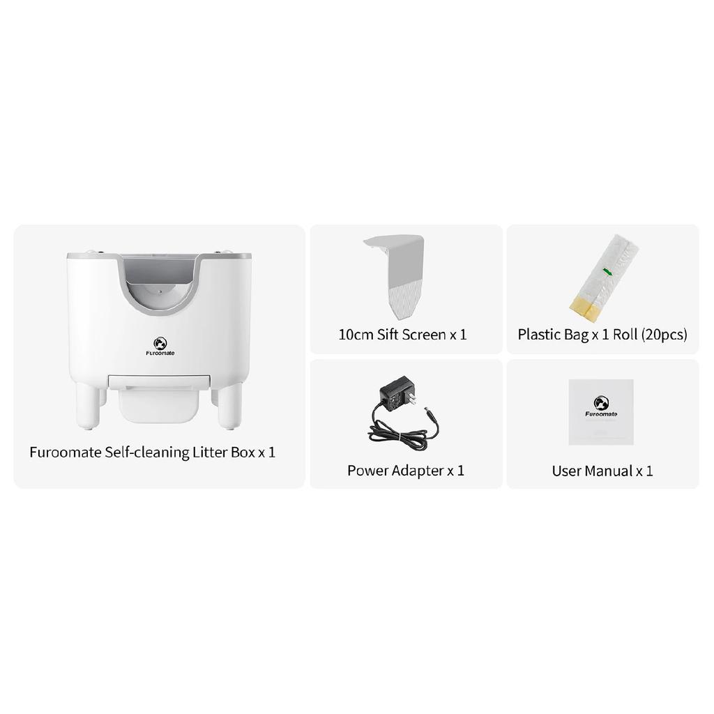 F6 Self-Cleaning Litter Box - Open-Top Automatic Cat Litter Box with Odor Control, Safety Features, and Easy Maintenance