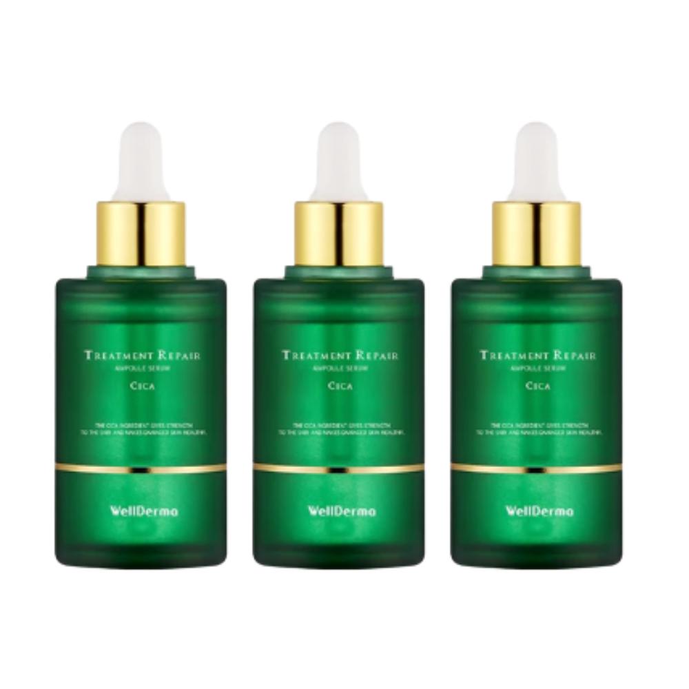 WellDerma / Cica Treatment Repair Ampoule Serum / 50ml 2+1 Set / Intensive Soothing & Repair / Made in Korea