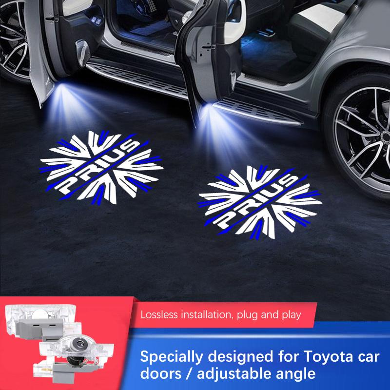 2PCS Led Car Door Logo Light HD Laser Welcome Lamp For Toyota Prius 20 40 30 50 XW20 XW30 XW50 2003-2023 2018 2011 2022