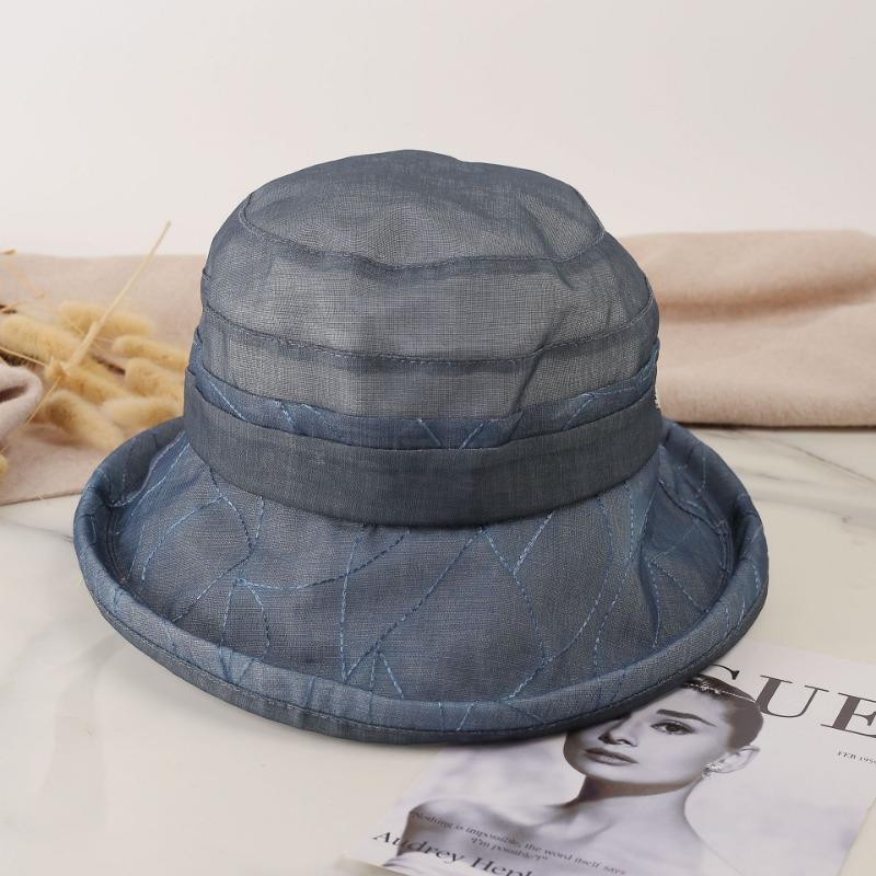 Protecție solară Protecție UV Umbrelă de soare Pălărie de pescar Căciulă de găleată vintage pentru femei Umbră de exterior Pălării de găleată moi, ușoare și respirabile