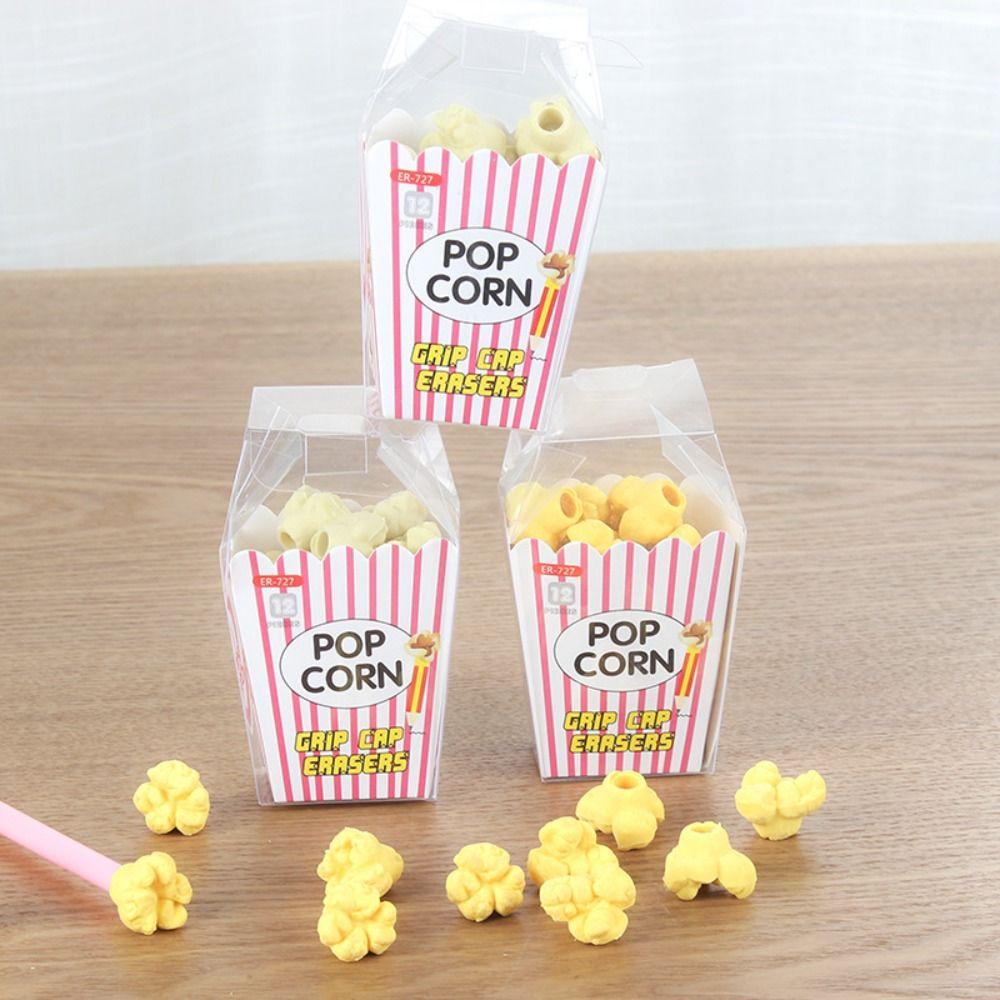 

Три упаковки резиновых ластиков для карандашей, милые ластики для карандашей с попкорном, праздничный приз