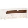 VidaXL TV Stand Solid Acacia Wood 110x30x40 Cm White