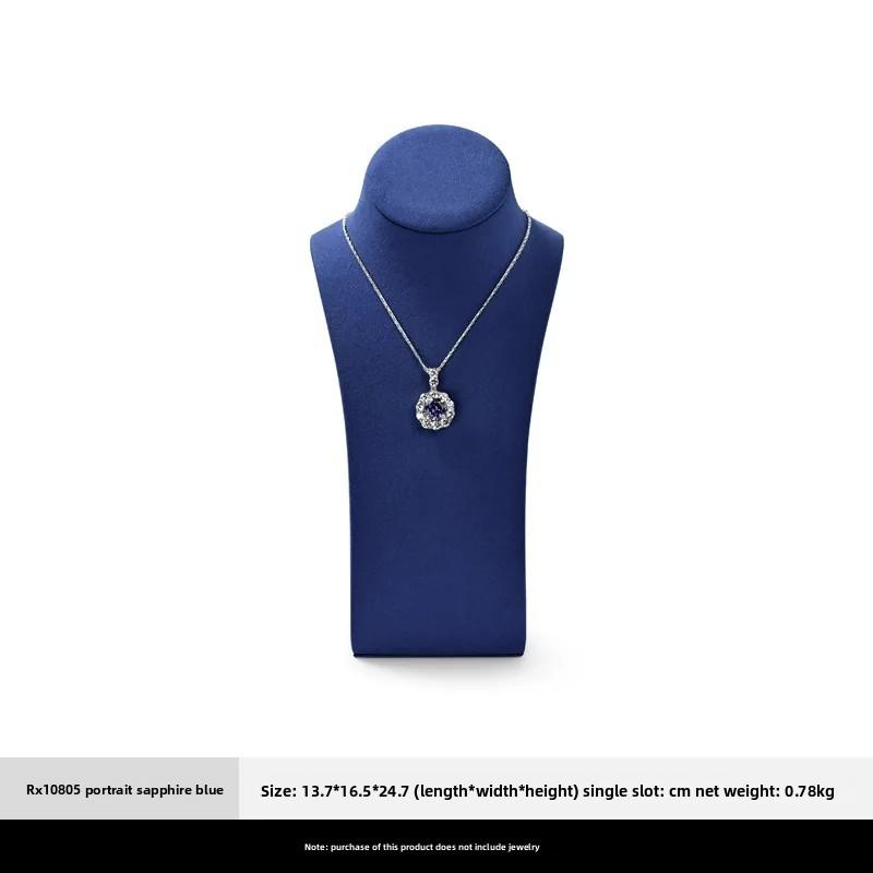 Microfiber Necklace Display Bust Mannequin Neck Model Jewelry Stand for Store Window Showcase