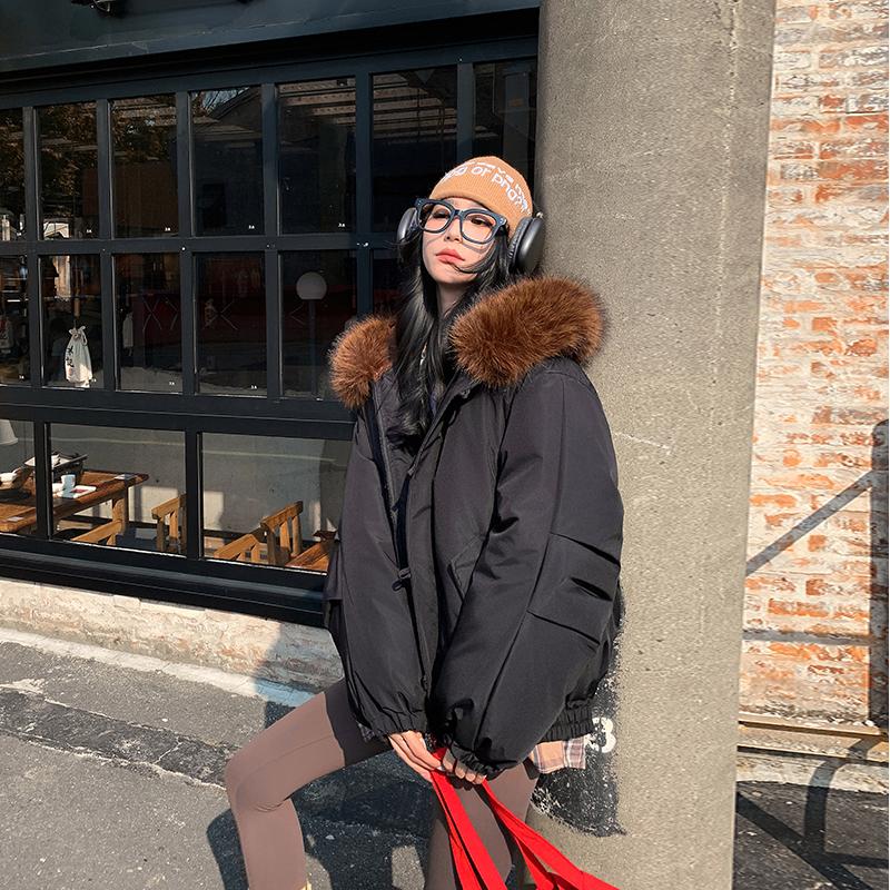 Autumn Winter Thicken Warm Parka Women Casual Sweety Solid Color Big Pocket Loose Hooded Coat Jackets Outwear