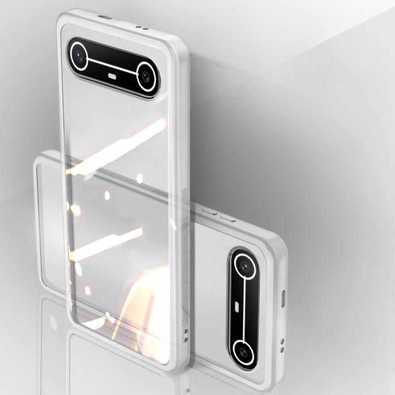 For Tecno Spark Slim Case Camera Protection Semi Transparent Soft Silicone Shockproof with Lens Protector Films for Tecno Spark Slim Back Cover