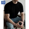 ROMON Men's Wool & Silk Blend Short Sleeve Knit Shirt