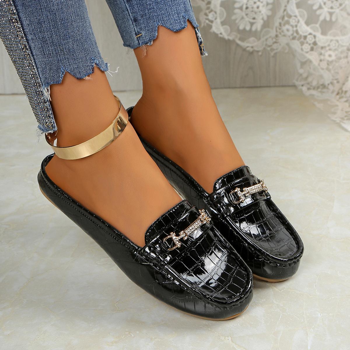 

Большие размеры 2024 года, новые полуботинки, одинарные туфли, женская мода, высококачественная обувь Doudou, женская обувь в иностранном стиле, универсальная повседневная женская обувь 43 чёрный