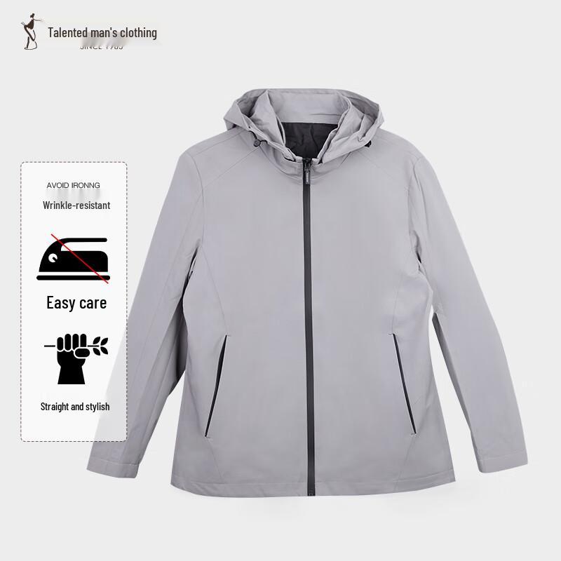 

TRIES Men s Detachable Hood Windproof Jacket 4XL