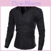Modisches lässiges einfarbiges Langarm-Herrenhemd mit weichem Slim-Fit-Design
