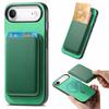 For iPhone Air Case Detachable Magnetic Card Bag Leather Phone Back Cover