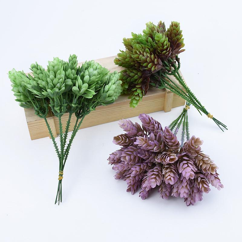 Plastikgriff Bouquet Blumen Ananasgras Simulation Kunstblumen Designer DIY Blumenarrangement Grün Wanddekoration Blumen Shooting Requisite