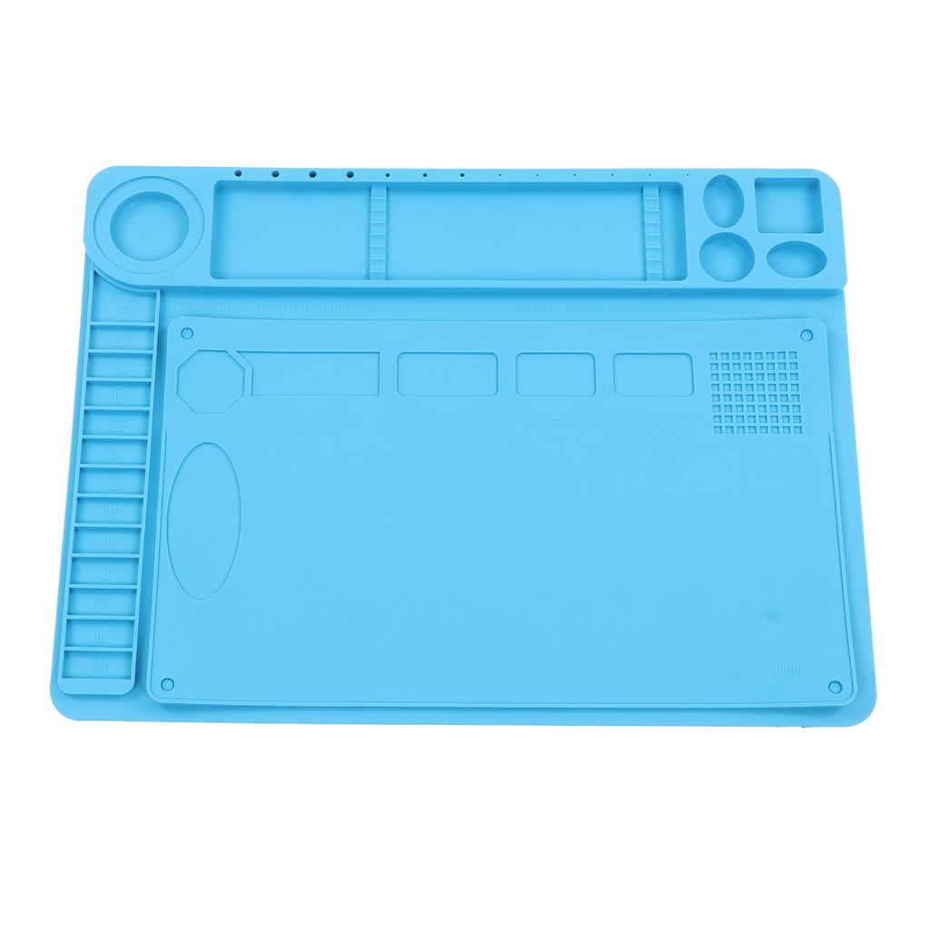 2Pcs Soldering Mat Silicone Repair Pad Heat Resistant with Scale for Electronics