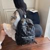 Quilted Backpack Casual Lightweight Daily Use Backpack for Women Fashion Quilted Design Ideal for School Commute Travel and Everyday Outings