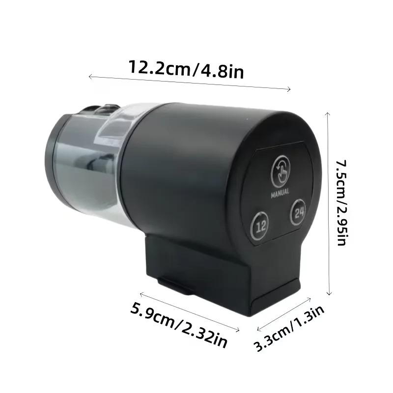 1Set Timed Feeding Device, No Battery, Equipped with A Stand, Automatic Feeding of Aquarium Fish Food, 12/24-hour Timed Feeding