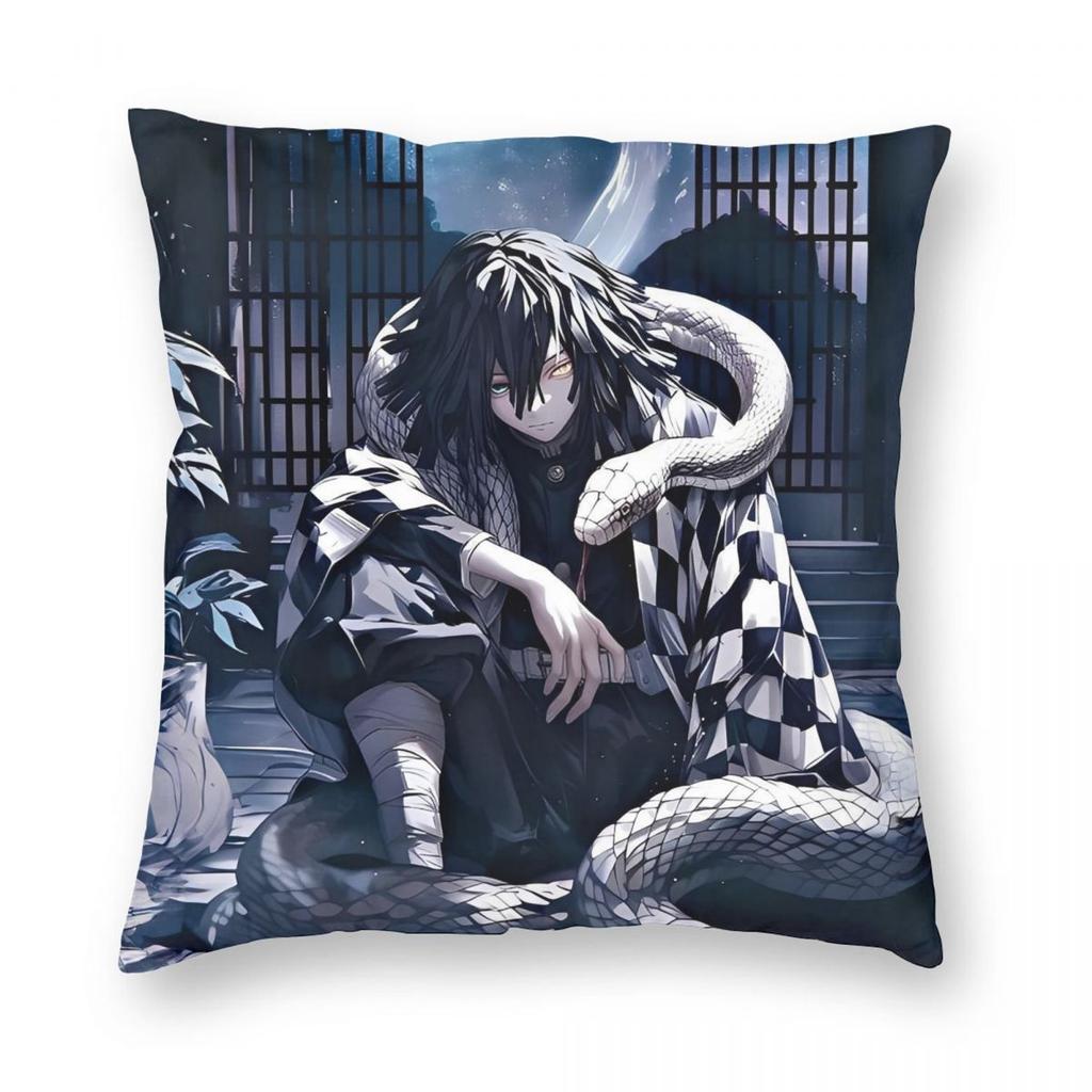 Demon Slayer Kimetsu No Yaiba Kissenbezug Weicher Polyester Kissenbezug Geschenk Kissenbezug Hülle Zuhause Reißverschluss cm
