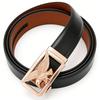Genuine Leather Men's Belt Golden Silvery Automatic Eagle Buckle Waistband for Man High Quality Designer Male Waist Strap 3.5CM