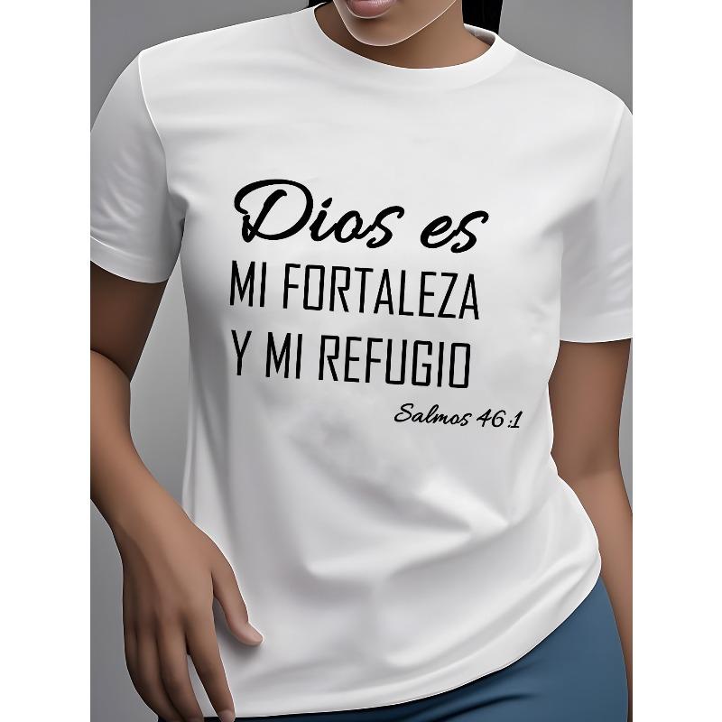 Biblical Verse Printed Summer Women S Casual T-Shirt for Girlfriends - Urban Light Fashion S белый