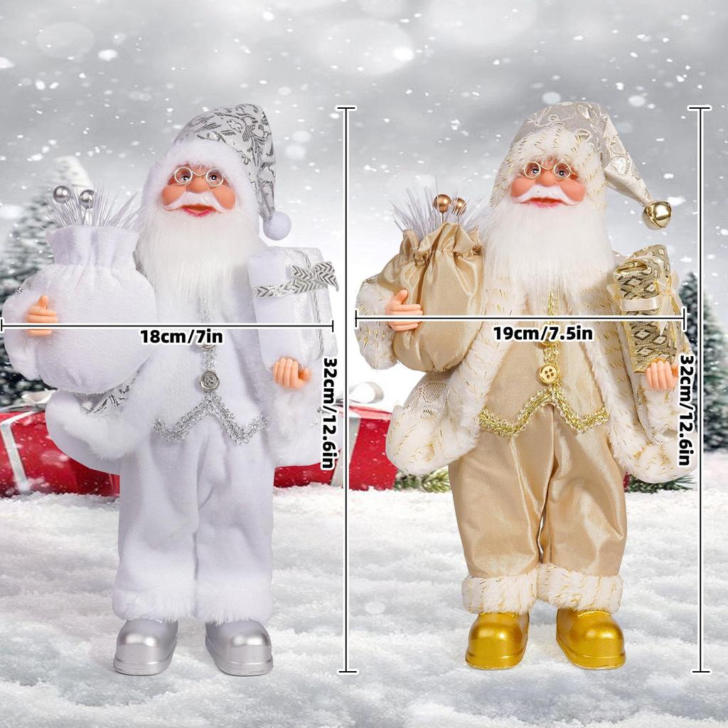 12-inch Cute Santa Claus Plush Toy - Christmas Window Display Ornament