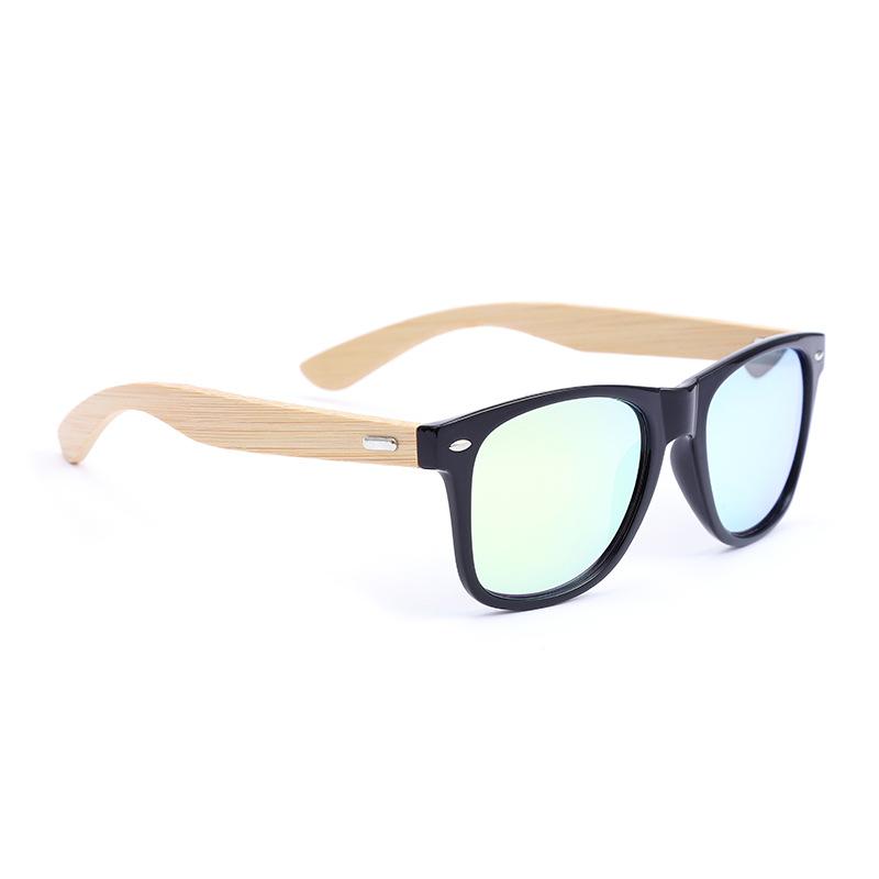 Trendy Color Changing Bamboo Wood Sunglasses Outdoor Travel Fishing Riding Sunscreen Sunglasses Wooden Frame