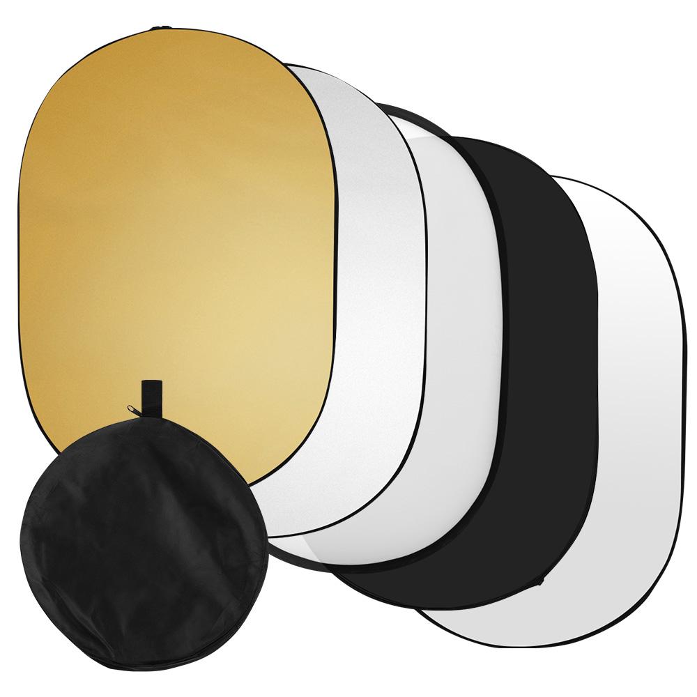 60 * 90 cm / 24 * 35palcový fotografický světelný reflektor 7 v 1 (průsvitný, stříbrný, zlatý, bílý, černý,