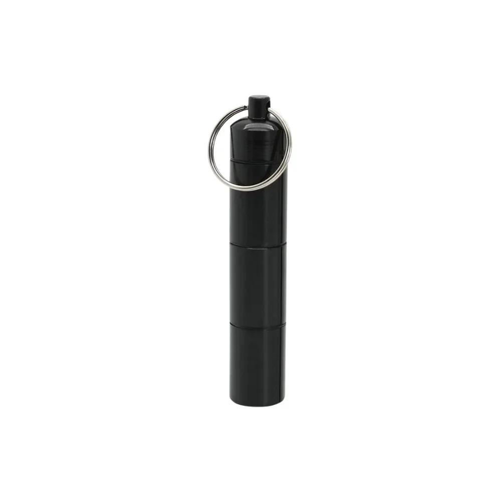 Mini Tragbar Aluminium Wasserdicht Pillendose Behälter Versiegelt 3 Mal Fächer Pro Tag Organizer Tablette Reise Medizin Vitamin Fischöl