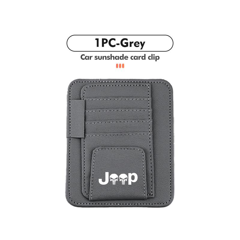 JOT2 Car Sun Visor Organizer Multi-Pocket Card Glasses Storage Holder for Jeep CHEROKEE LIBERTY COMPASS PATRIOT car accessories