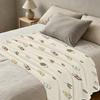 Plush Flannel Blanket - Cute Food Pattern, Soft Skin-friendly, Warm Breathable, No Shedding, For Home Couch Bed, Christmas Halloween Decor