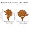 Metal Rusted Animal Garden Stake Art Crafts Statue Backyard Garden Yard Sidewalk Outdoor Backyard Decoration