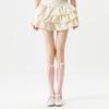 Sexy Hollow Lace Lace Calf Socks Bowknot Detail Thin Fishnet Stockings Breathable High Elastic Jk Long Stocking Daily Wear