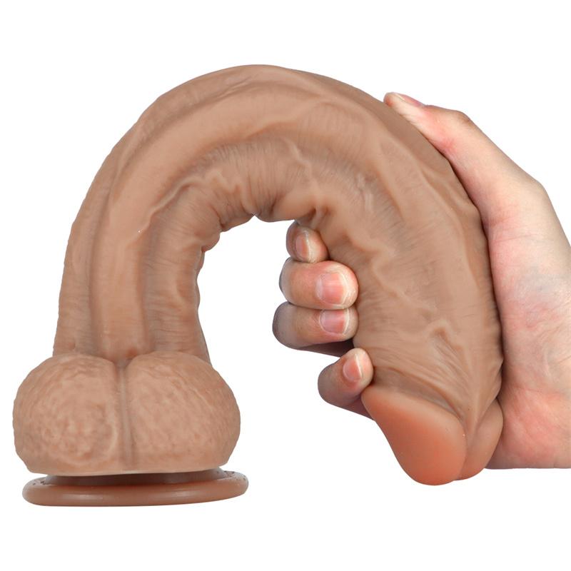 32 cm Ultra-lange Ultra-grobe Flüssigkeit Silikon Simulation Großen Penis Anal Plug Erwachsene Liefert Manuelle Masturbation Gerät