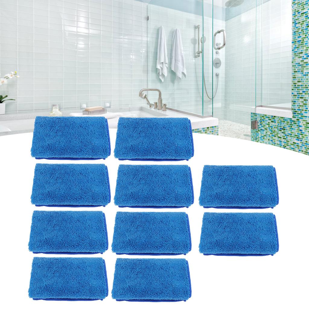 10 Stück 30x30cm Blaues Quadratisches Handtuch Saugfähiges Handtuch für Zuhause Badezimmer Sport