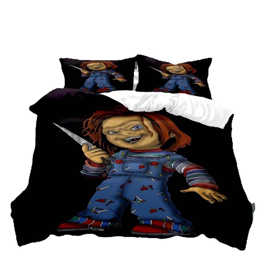 Funda Nórdica con Estampado de Payaso de Película de Terror de Halloween Funda de Almohada Juego de Ropa de Cama para Cama Queen Juego de Ropa de Cama de Lujo Personalizado Ropa de Cama Personalizada