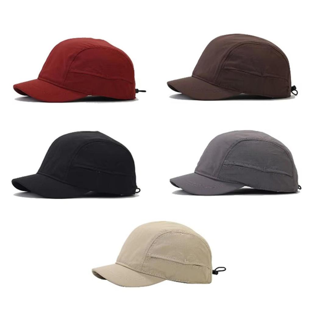 Baseball Caps Cotton Adjustable Sun Protection Quick Dry Sunscreen Hats Short Brim Hip Hop Golf Dad Hat Snapback Caps