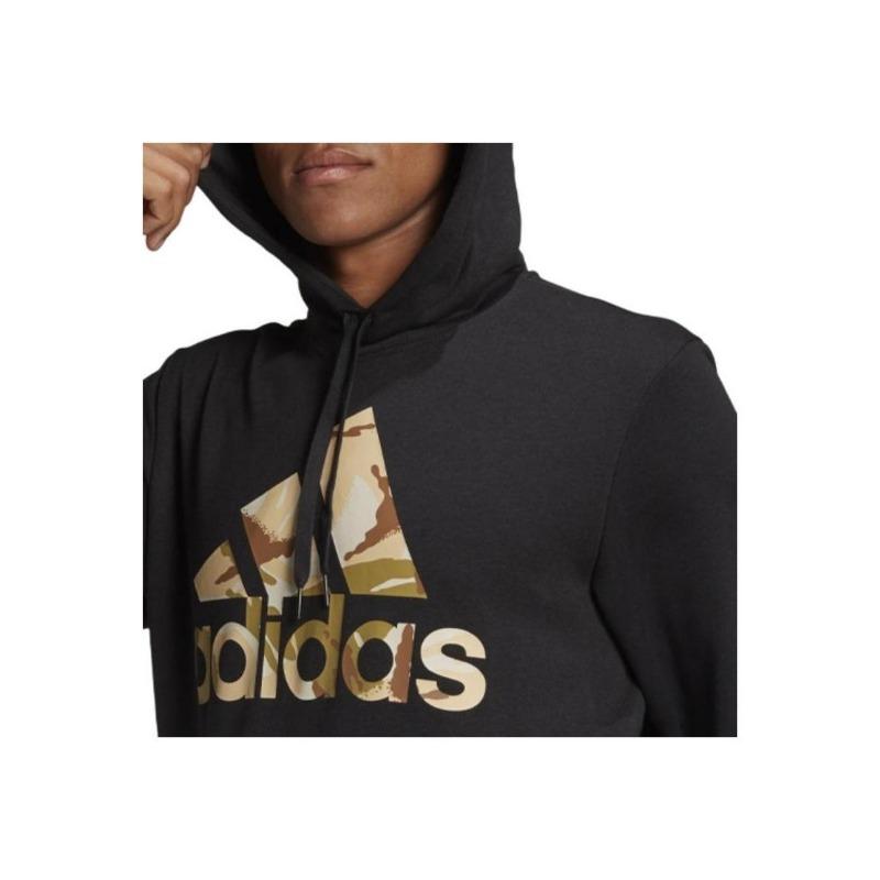 adidas Camo potisk loga HD Sportovní mikina s kapucí Pánské topy Černá GL0019