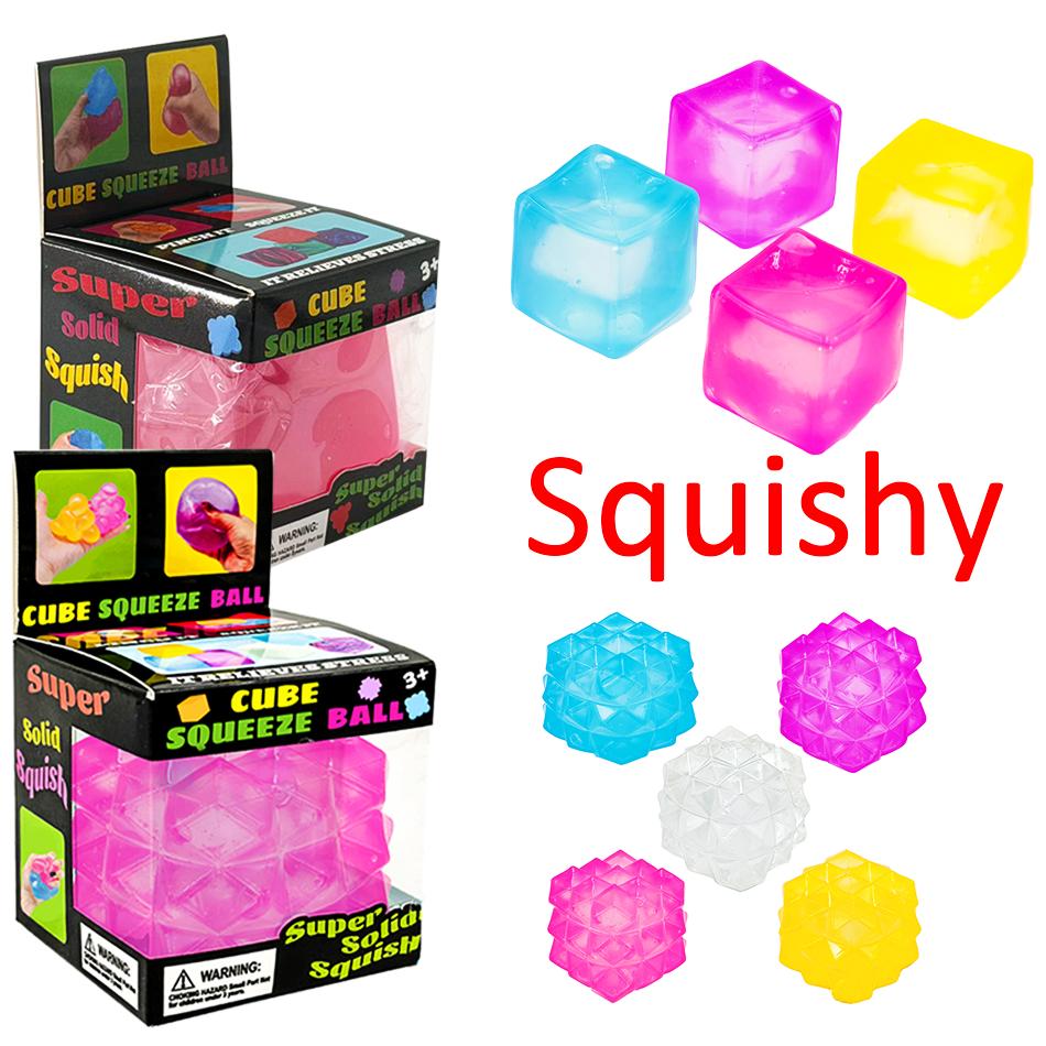 Squishy Needoh Nice Cube Sensory Fidget Cube Stress Relief Anxiety Sensory Tool For Focus Adhd & Office Desk Calming Gadget Toys