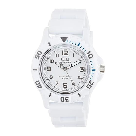 

[Citizen Q&Q] Analog Solar Watch 10 ATM Water Resistant Urethane Belt E02A-003VK Men s White
