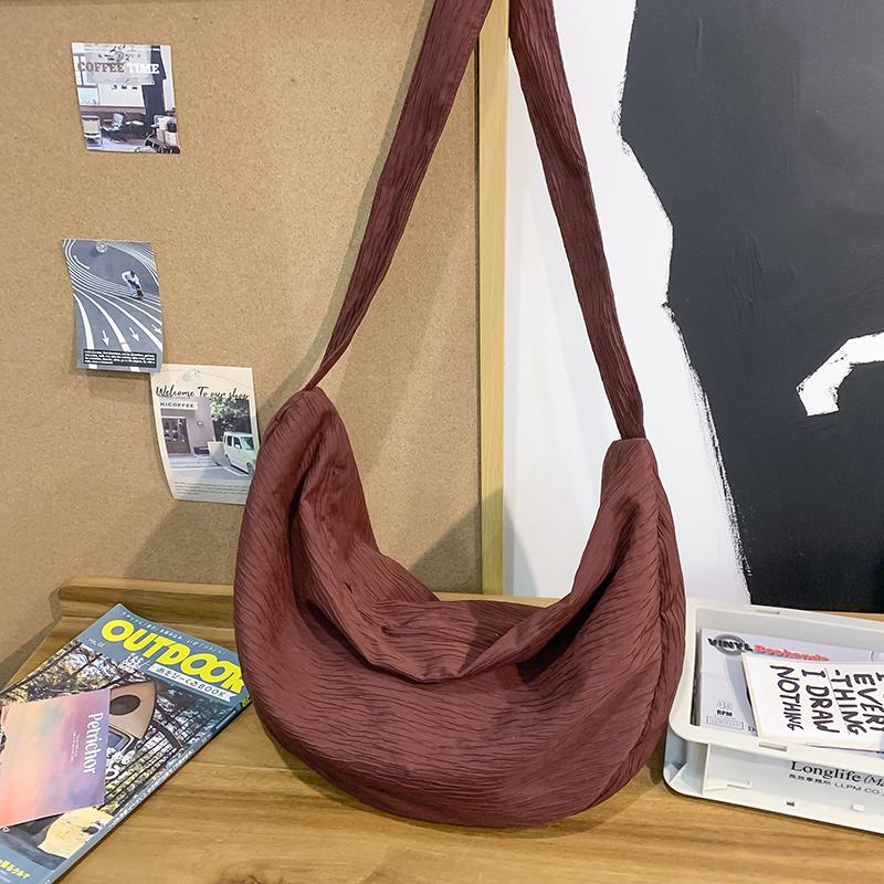 Dámská crossbody taška Velkokapacitní Studentská Jednobarevná Dojížděcí Taška přes rameno