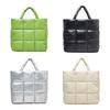 Gesteppte Handtasche mit Reißverschluss Trendige und geräumige Shopper-Tasche für Damen Mädchen