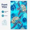Ocean Sea Turtle Towel Flat Print Teal Blue Bath Towel Quick Dry Microfiber Beach Towel for Swim Pool Summer Vacation Gift