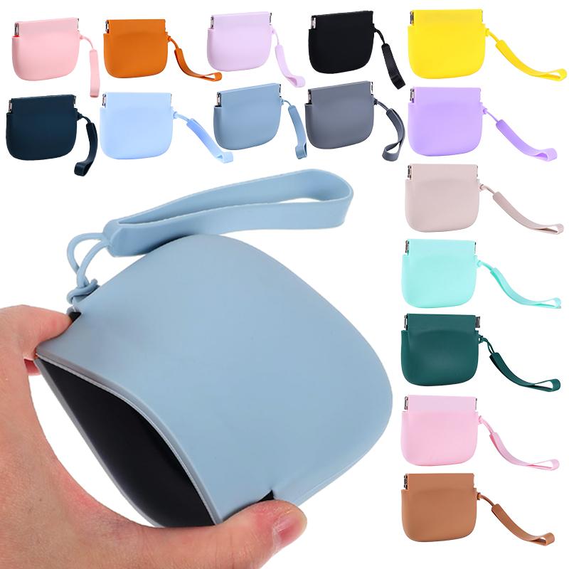 Silicone Coin Purse Keychain Small Silicone Pouch Wired Earbud Case 10X8Cm/3.94X3.15 Inches Coin Holder Pouch Silicone Storage