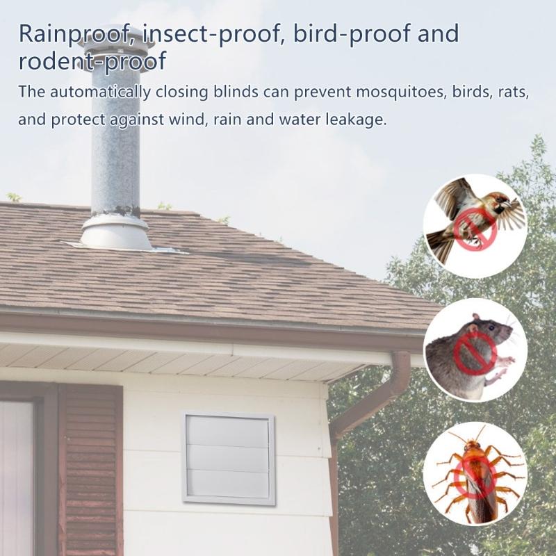 Strong ABS Ventilation Cover Square Louver Design Erosion Resistant Modern Style Vent Covers for Indoor Outdoor Use