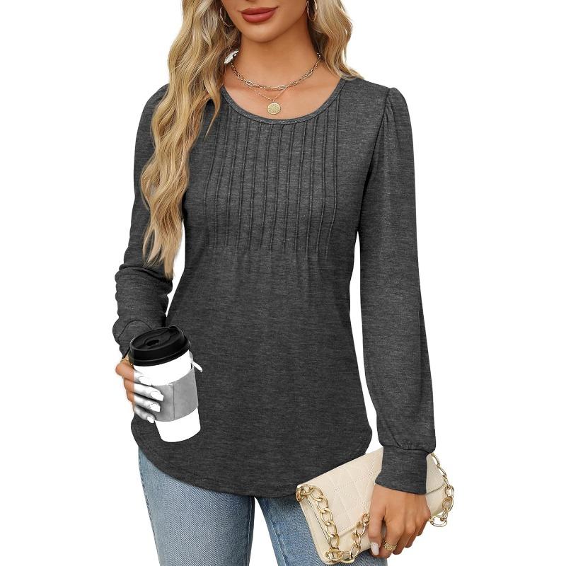 Fashion Casual Simple Long Sleeve Women T-shirt O Neck Slim Fit Office Ladies Shirt Spring Summer Elegant Solid Color Basic Tee Tops Versatile Blouses
