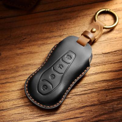 GUSHIBEI Genuine Leather Car Key Case Cover For Geely
