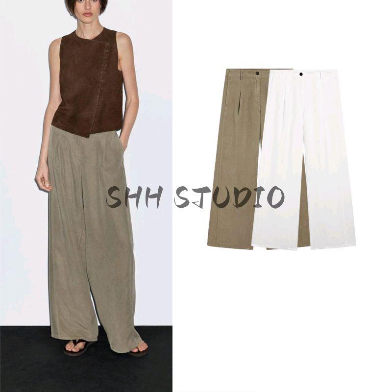 MD Summer New Arrival Women's Clothing Mature Elegant Ol Intelligence Commute Style Draping Effect Long Wide-Leg Pants 5006506