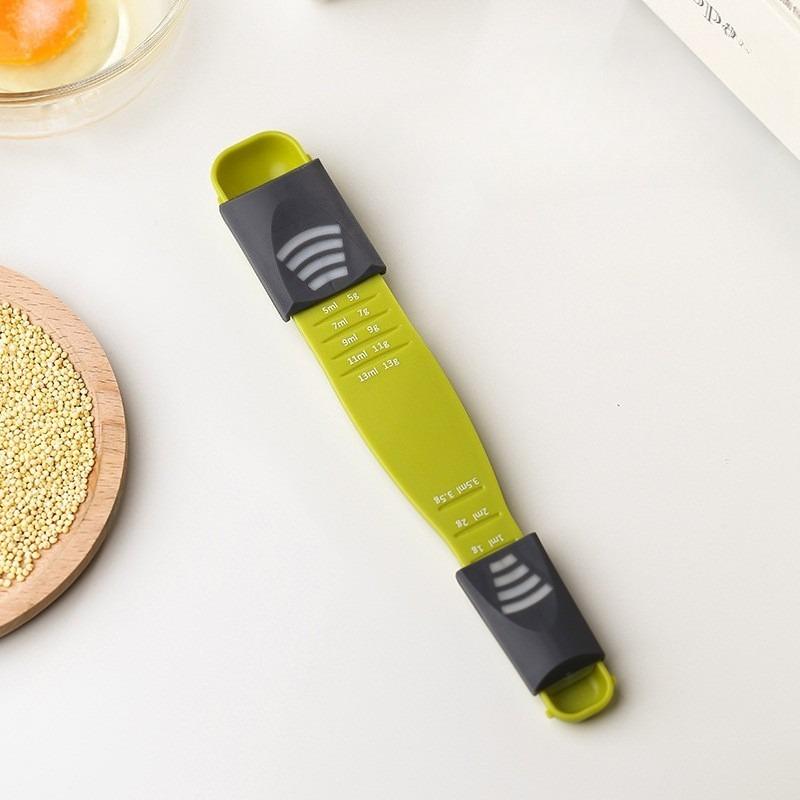 Adjustable Measuring Spoon with Graduations Salt Milk Powder Graduations Spoon Kitchen Dual Head Design Meets Different Needs