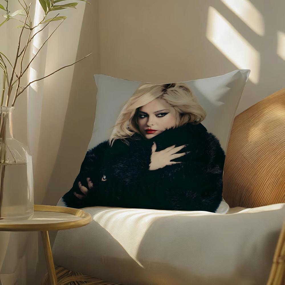 Music Personal B-Bebe Rexha Singer Pillow Case Pattern Printed Pillowcase For Living Room Sofa Cushion Cover & Bedroom Decor