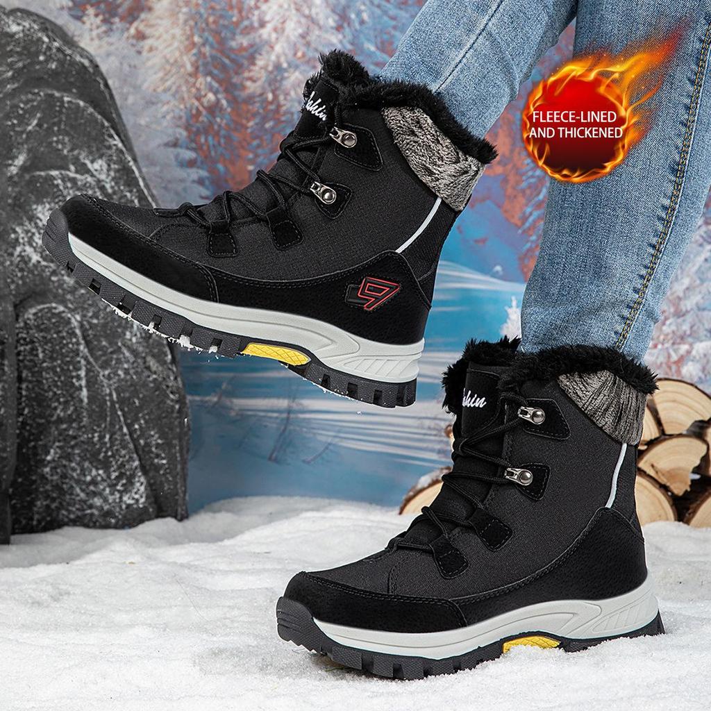 2025 Autumn/Winter Women’s Fleece-Lined Ankle Snow Boots - Warm, Thick, Non-Slip, Waterproof